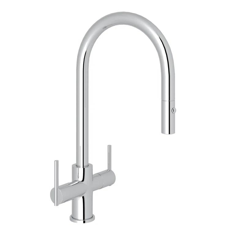 Pirellone Two Handle Pull-Down Kitchen Faucet