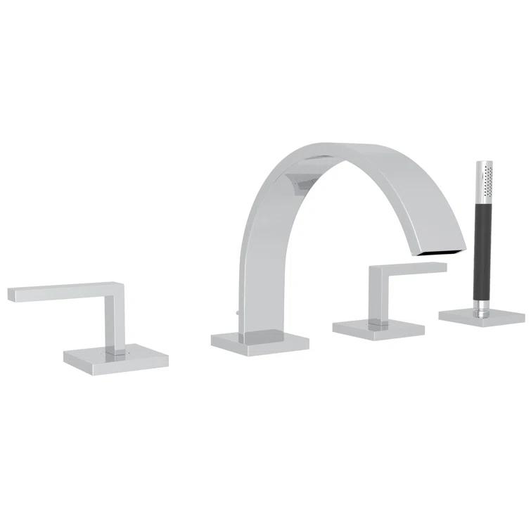 Wave 4-Hole Deck Mount Tub Filler