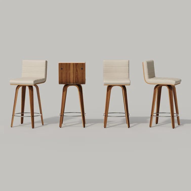 Corrigan Studio® Upholstered Swivel Stool (Set of 2)