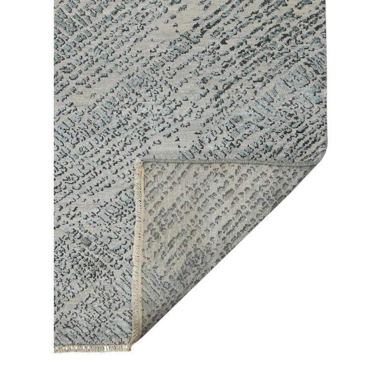 AMER Rugs Majestic Hand-Knotted Wool/Silk Blue Area Rug