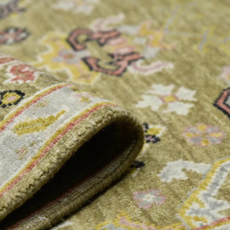 Bristol Gold Hand-Knotted Wool Area Rug 8' x 10'