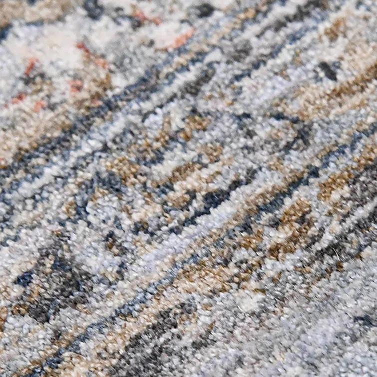 Elynna Transitional Bordered Premium Polyester Performance Area Rug