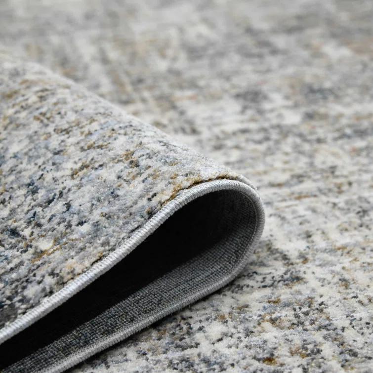 Rosslin Transitional Abstract Premium Polyester Performance Area Rug