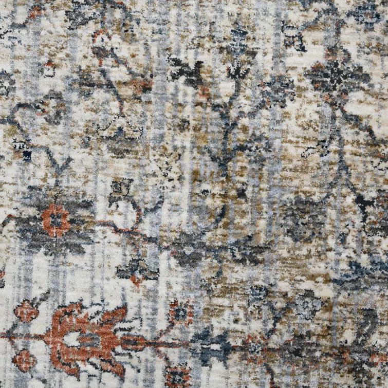 Elynna Transitional Bordered Premium Polyester Performance Area Rug