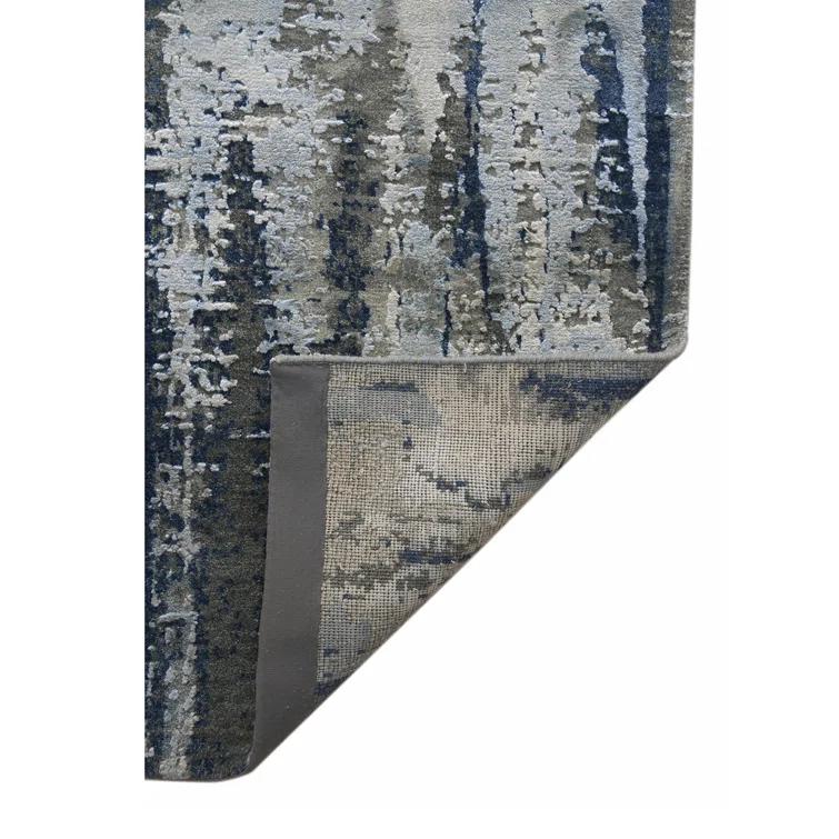 AMER Rugs One-of-a-Kind Mystique Modern Hand-Knotted 10'X14' Wool Blue Area Rug | Perigold