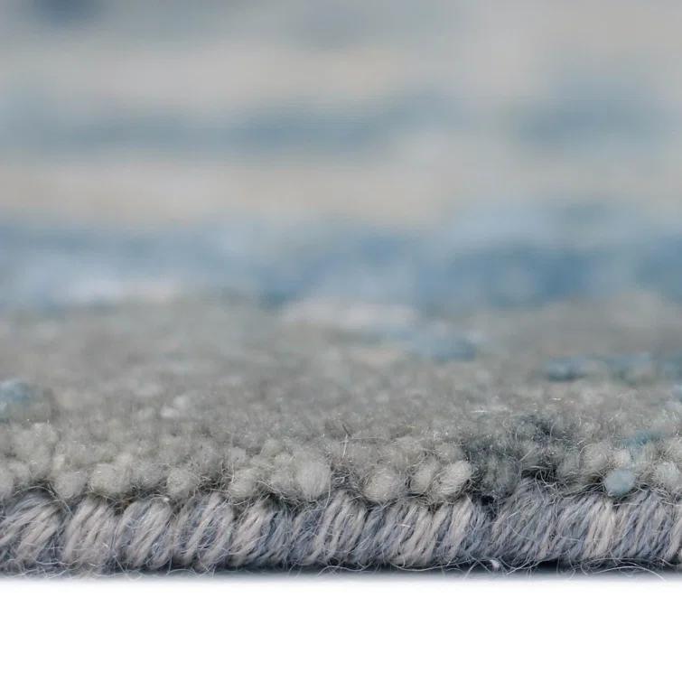 AMER Rugs One-of-a-Kind Mystique Modern Hand-Knotted 10'X14' Wool Blue Area Rug | Perigold