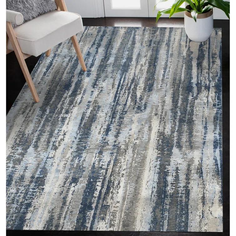 AMER Rugs One-of-a-Kind Mystique Modern Hand-Knotted 10'X14' Wool Blue Area Rug | Perigold