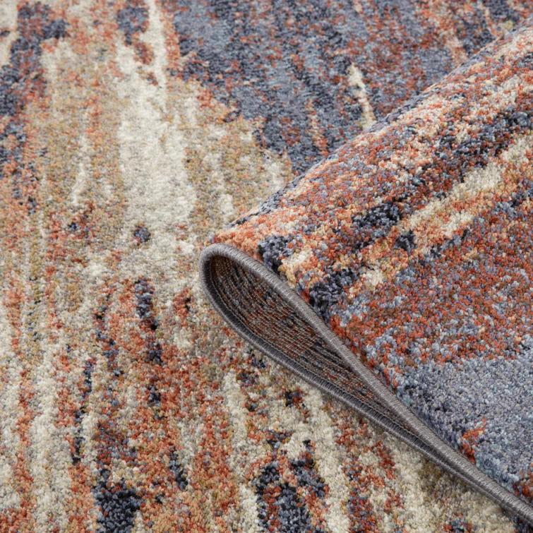 Jordan Delia Abstract Machine Woven Polypropylene Area Rug in Beige
