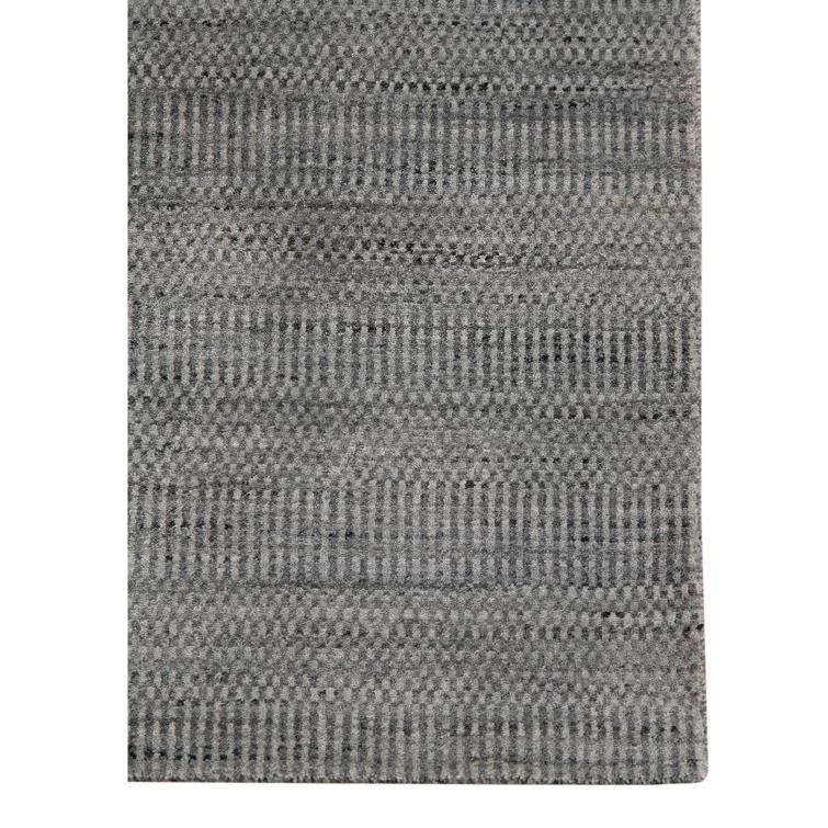 Adamsburg Striped Hand-Woven Gray Area Rug