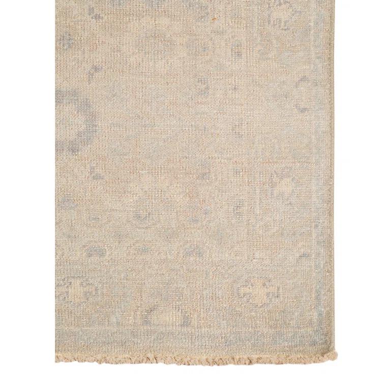 Gray Hand-knotted Wool and Viscose 10' x 14' Area Rug