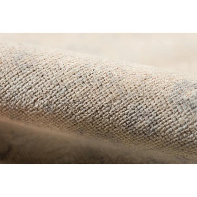 Gray Hand-knotted Wool and Viscose 10' x 14' Area Rug