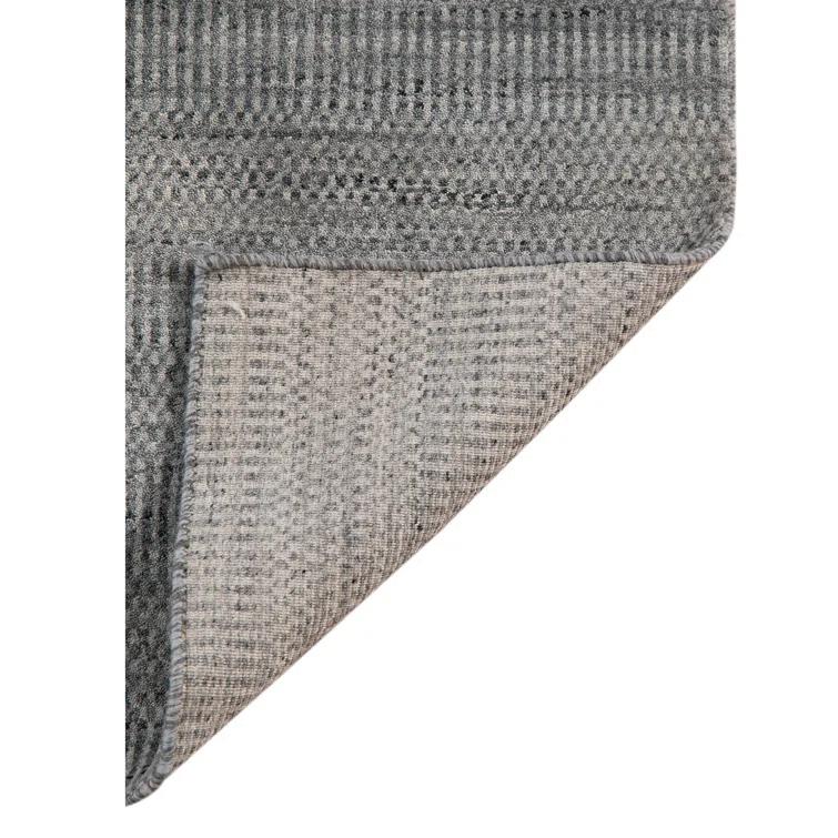Adamsburg Striped Hand-Woven Gray Area Rug
