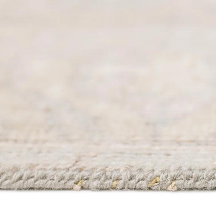 Gray Hand-knotted Wool and Viscose 10' x 14' Area Rug