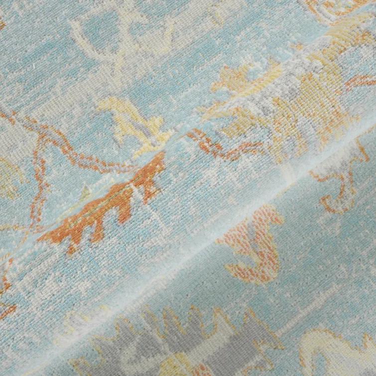 Bordered Floral Durable Performance Indoor/Outdoor Area Rug