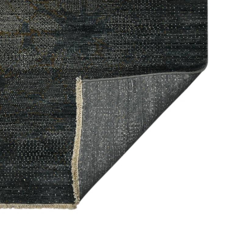 AMER Rugs Dazzle Hand Knotted Wool/Silk Gray Area Rug | Perigold