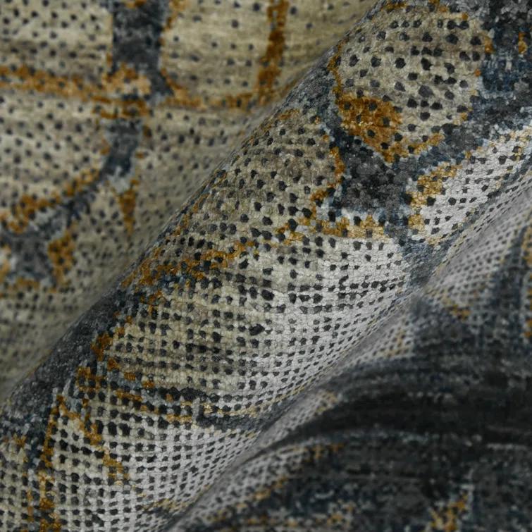AMER Rugs Dazzle Hand Knotted Wool/Silk Gray Area Rug | Perigold