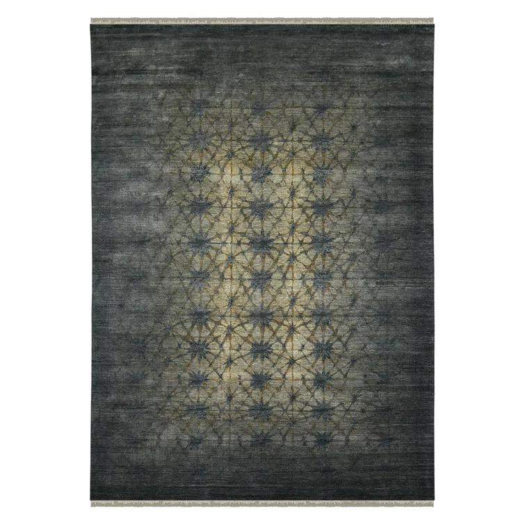 AMER Rugs Dazzle Hand Knotted Wool/Silk Gray Area Rug | Perigold