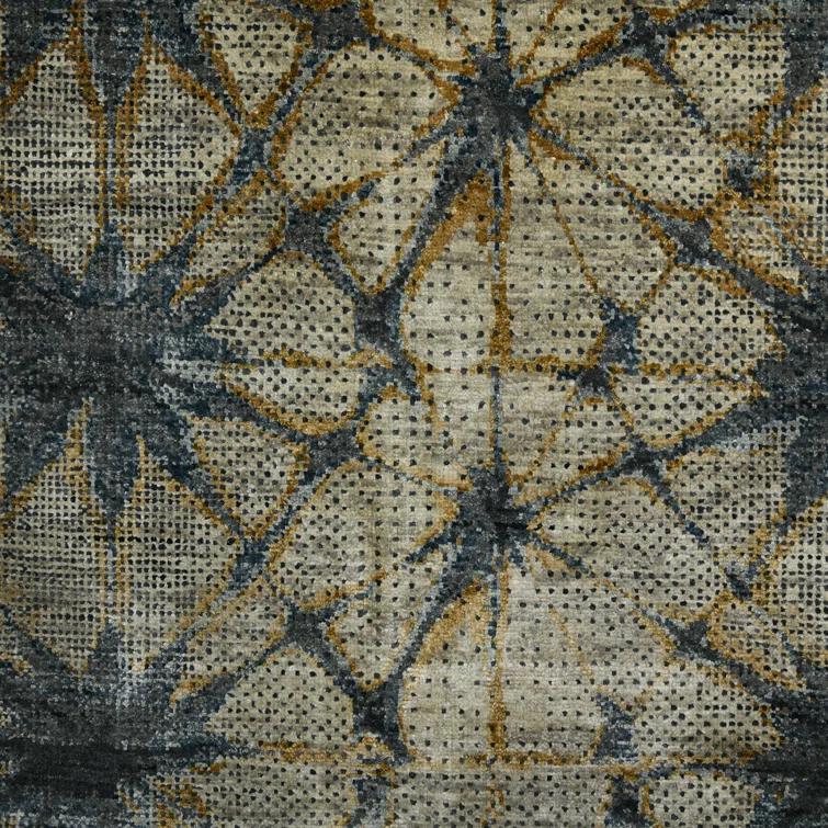 AMER Rugs Dazzle Hand Knotted Wool/Silk Gray Area Rug | Perigold