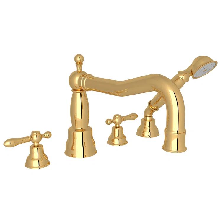 Arcana 4-Hole Deck Mount Tub Filler With Column Spout