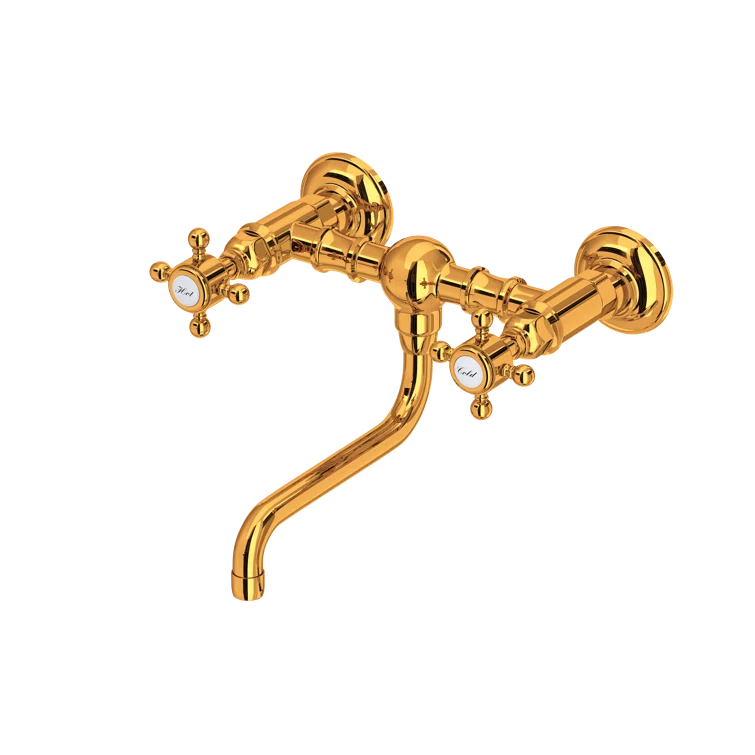 Acqui Wall Mount Bridge Lavatory Faucet