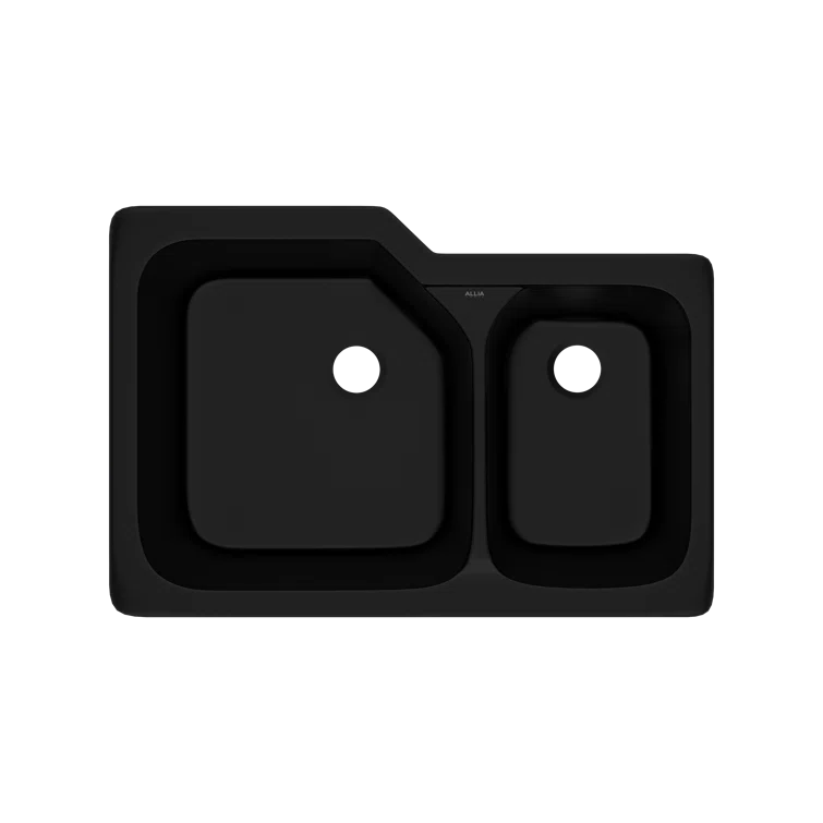 Allia 33" Fireclay 2 Bowl Undermount Kitchen Sink