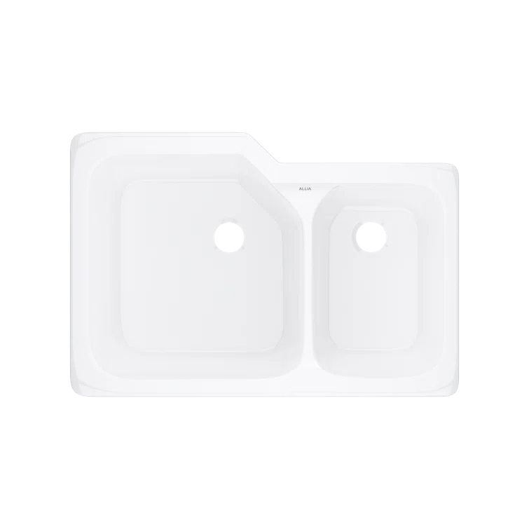 Allia 33" Fireclay 2 Bowl Undermount Kitchen Sink