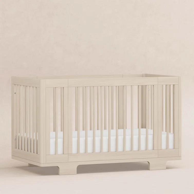 Babyletto Yuzu Natural Wood 8-in-1 Convertible Baby Crib with All Stages Conversion Kit