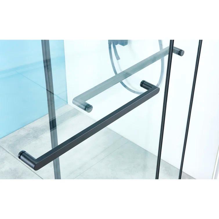 56-60 In. X 76 In Double Sliding Shower Door, 5/16 In Clear Tempered Glass Easy-Clean Coating Chrome