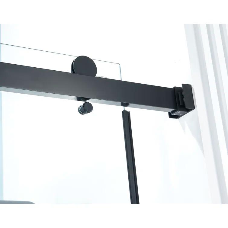 56-60 In. X 76 In Double Sliding Shower Door, 5/16 In Clear Tempered Glass Easy-Clean Coating Chrome