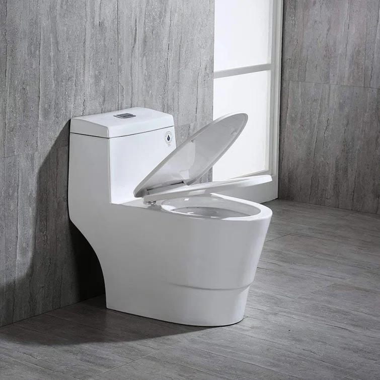 1.28 GPF Elongated Comfort ADA Height One Piece Dual-Flush Toilet with Soft-Closing Seat,MAP Flushing 1000G