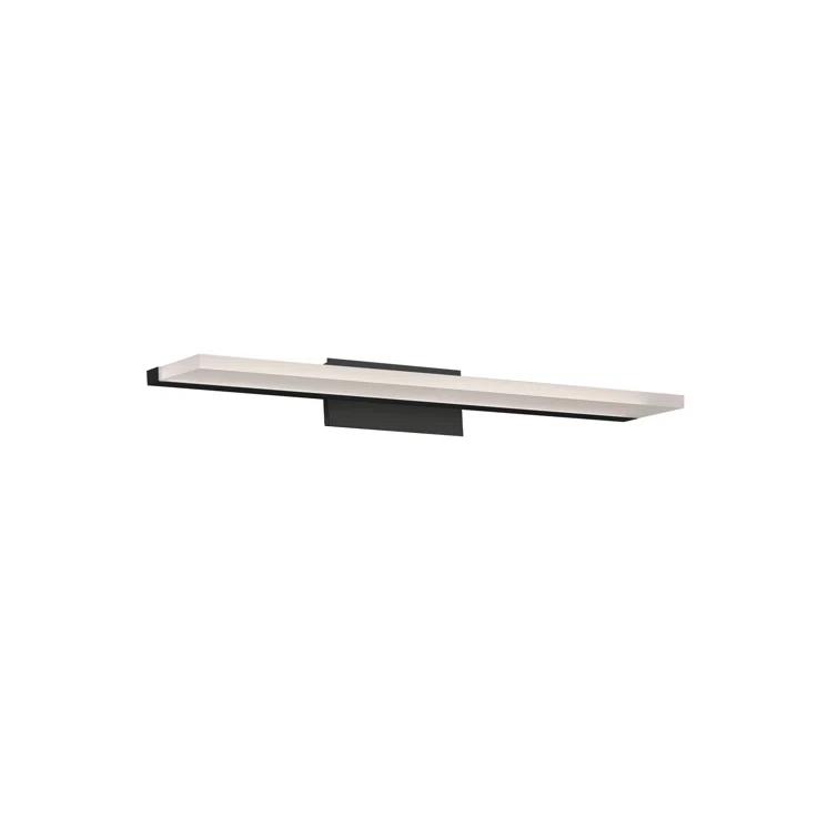WAC Lighting Level 24" 1-Light LED 3500K Aluminum Bathroom Vanity Light in Black