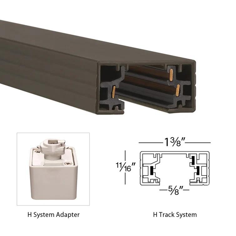 WAC Lighting HT4-DB 120V Single Circuit H Track Section
