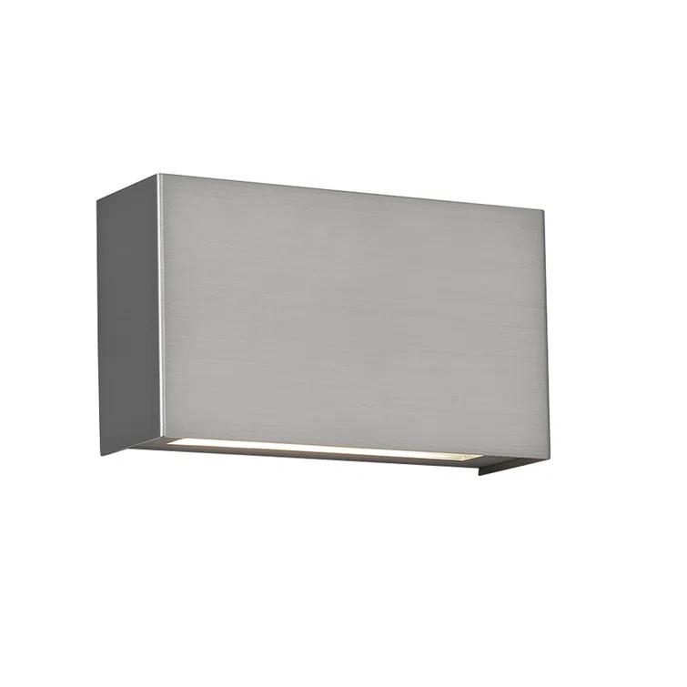 WAC Lighting Blok 2-Light LED 2700K Aluminum Wall Sconce in Satin Nickel