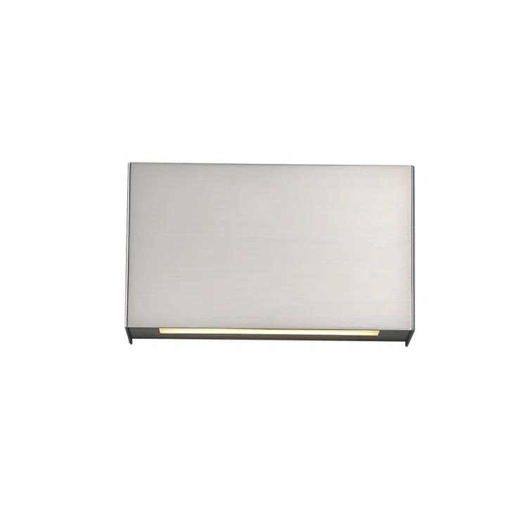 WAC Lighting Blok 2-Light LED 2700K Aluminum Wall Sconce in Satin Nickel