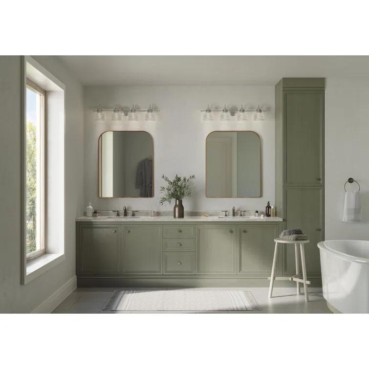 Rosser 4 Light Transparent Dimmable Vanity Light
