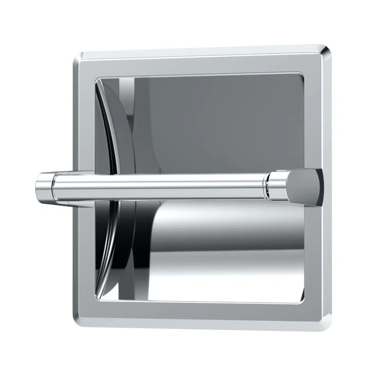 Wall Mounted Recessed Toilet Paper Holder | Pivoting Toilet Paper Roll Holder | Hotel Style In Wall Toilet Paper Holder for Regular Roll
