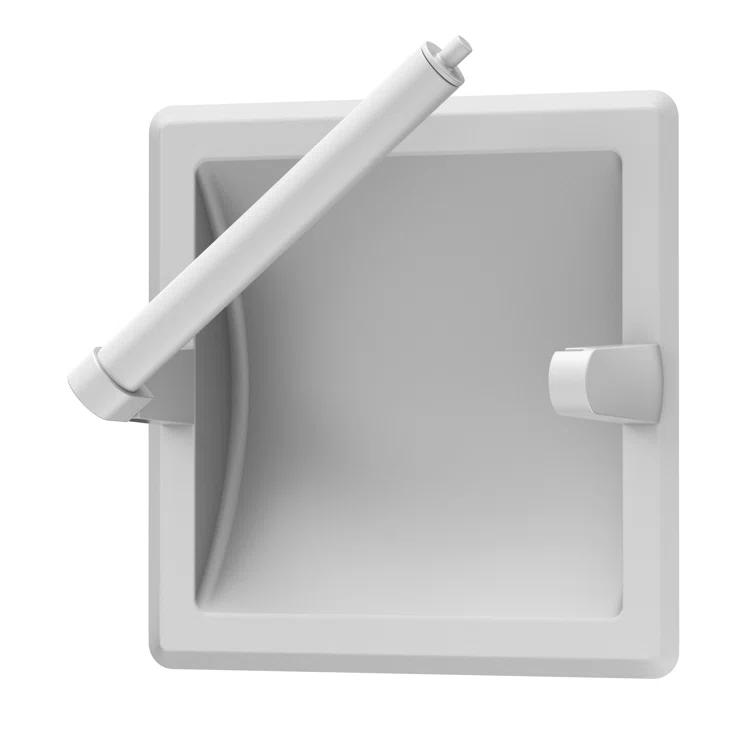 Wall Mounted Recessed Toilet Paper Holder | Pivoting Toilet Paper Roll Holder | Hotel Style In Wall Toilet Paper Holder for Regular Roll