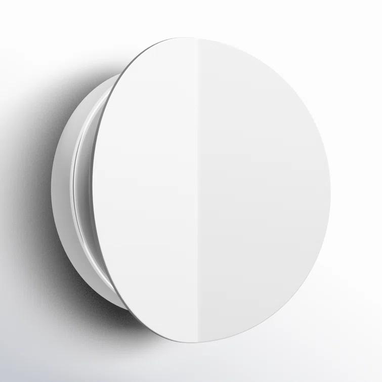 Dottie 7" Circle Polished Nickel Dimmable LED Sconce