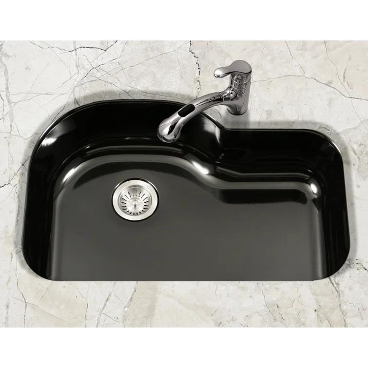 Houzer Farmhouse Platus Apron Front 30 Inch Fireclay Single Bowl Kitchen Sink