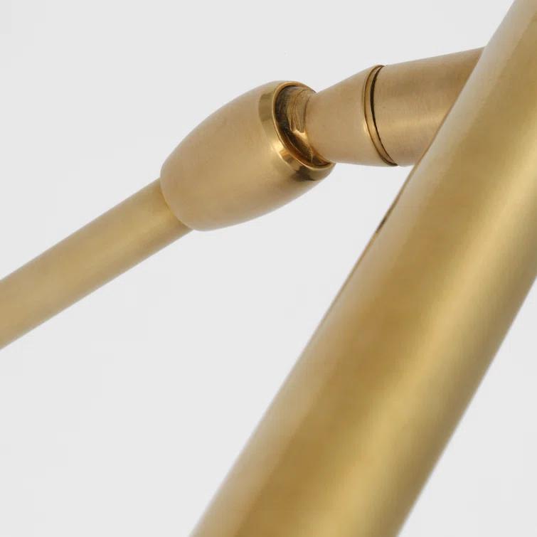 Emery 12" Hand-Rubbed Antique Brass Adjustable Picture Light