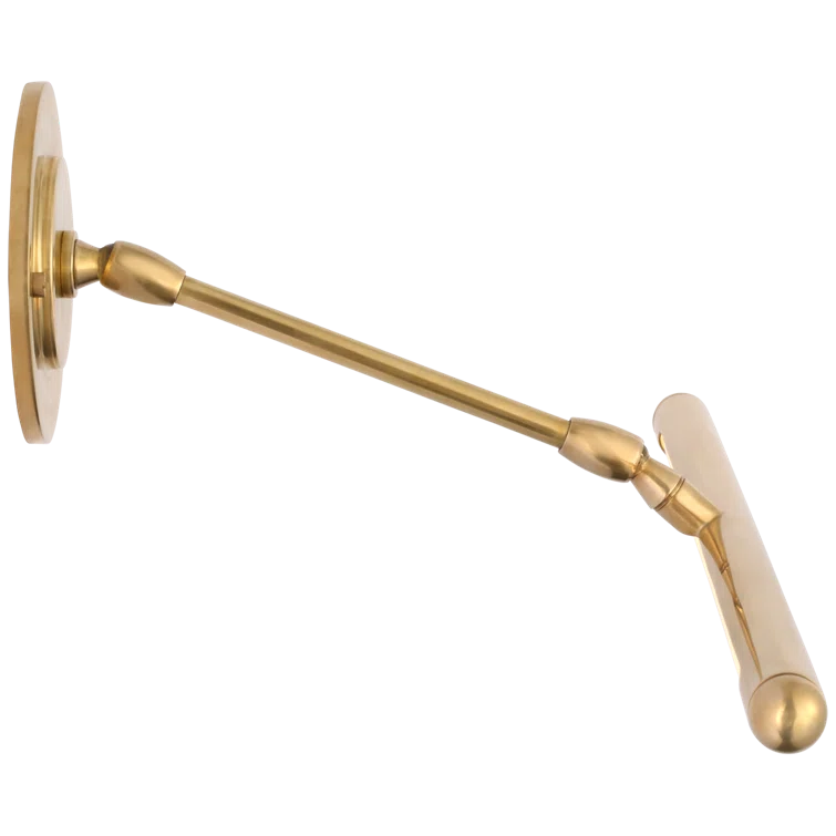 Emery 18-Inch Hand-Rubbed Antique Brass Adjustable Picture Light