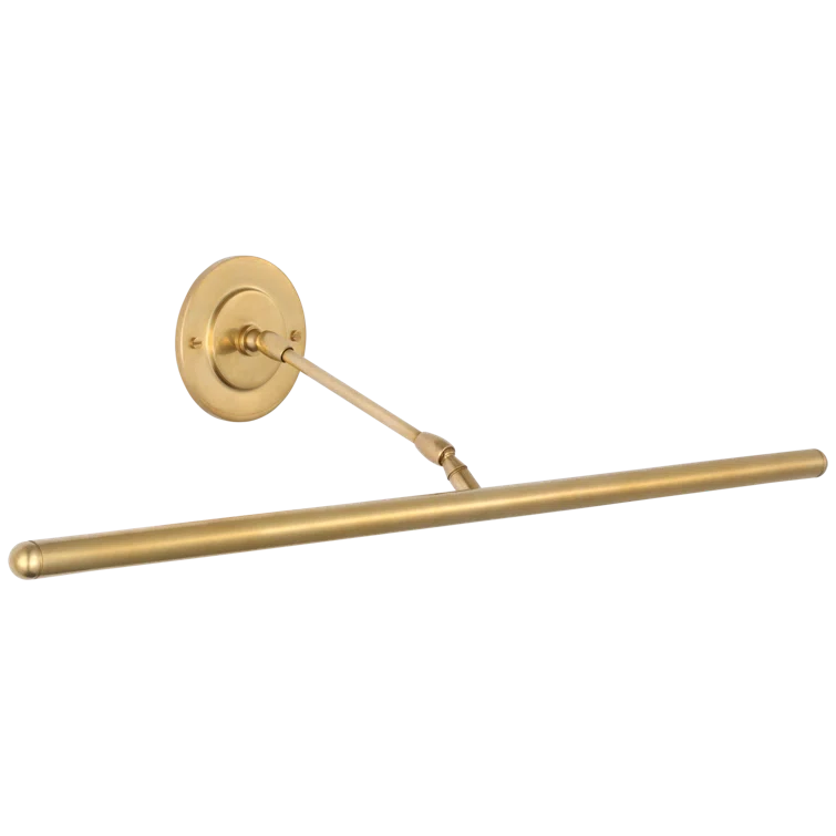 Emery 30-Inch Hand-Rubbed Antique Brass Dimmable Picture Light