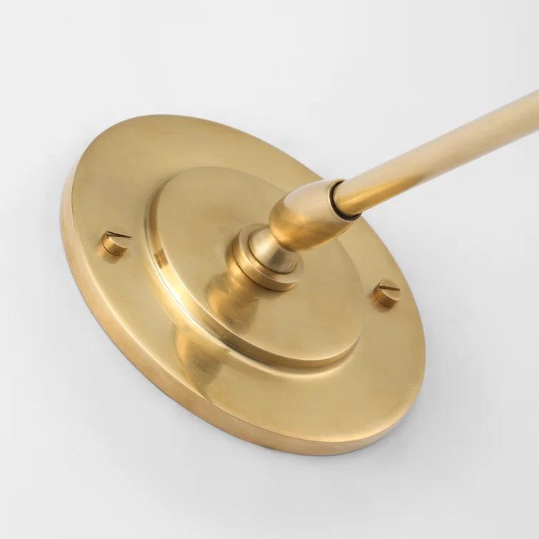 Emery 30-Inch Hand-Rubbed Antique Brass Dimmable Picture Light