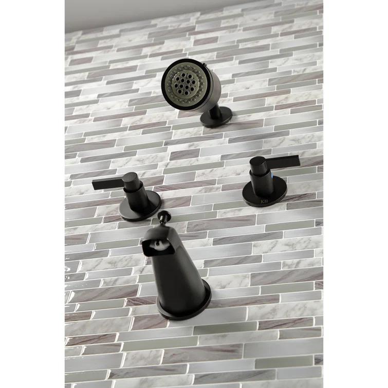 Kingston Brass NuvoFusion Double-Handle Tub and Shower Faucet