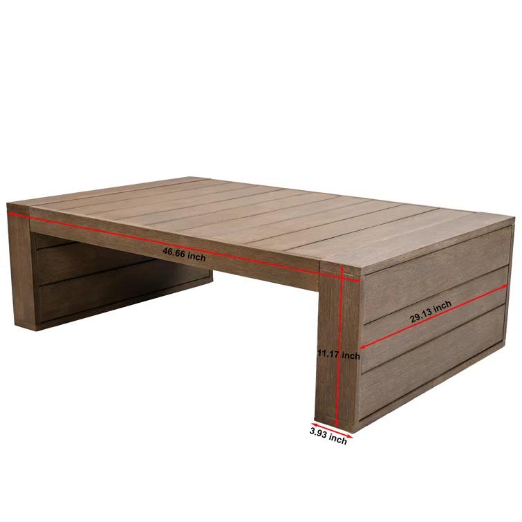 Santiago Eucalyptus Patio Coffee Table