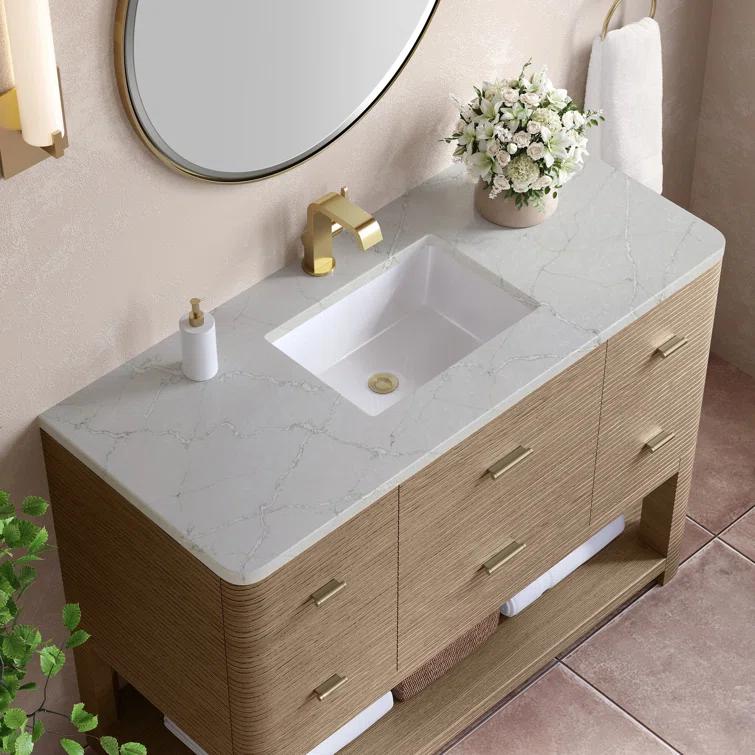 Lucian 48'' Single Bathroom Vanity with Quartz Top