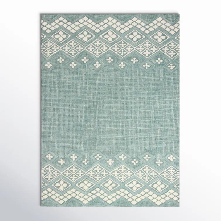 Ismael Wool Teal Rug