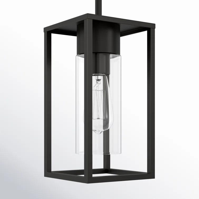 Vado Mini Antique Bronze 1-Light Outdoor Pendant with Clear Glass