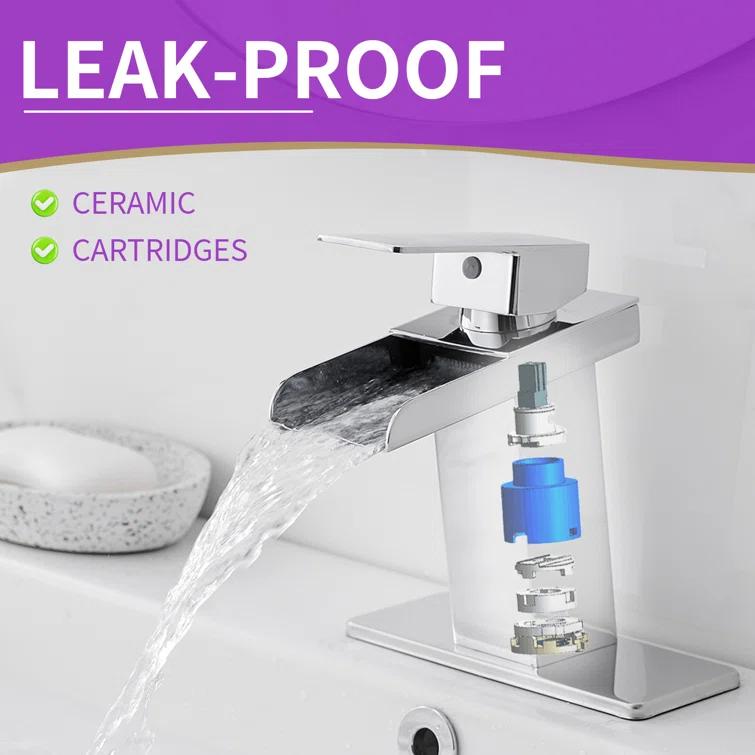VIBRANTBATH YZJ9009-C-2 Single-Hole Single-handle Bathroom Faucet with Drain Assembly