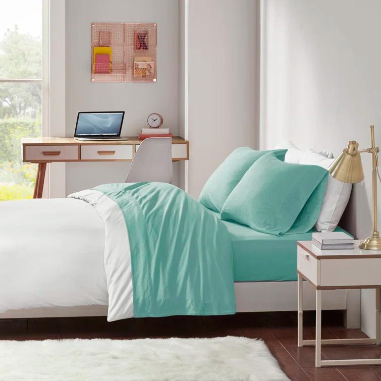 Cotton Blend Jersey Knit All Season Sheet Set